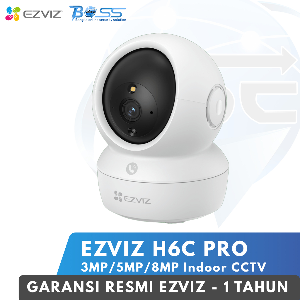 Kamera Keamanan Ezviz H6c Pro 2MP, 360° Rotasi, Deteksi Gerak, Pengawasan Rumah Tangga