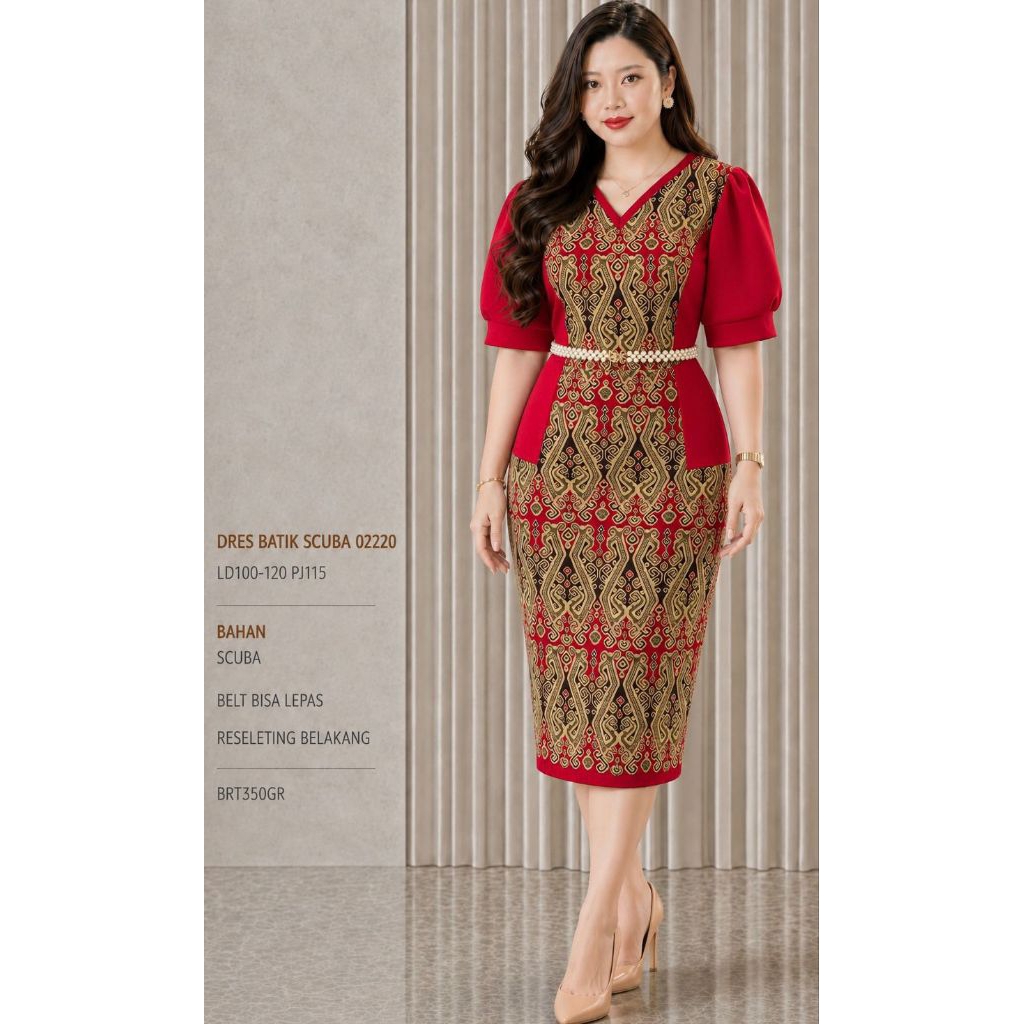 dress batik scuba 02220