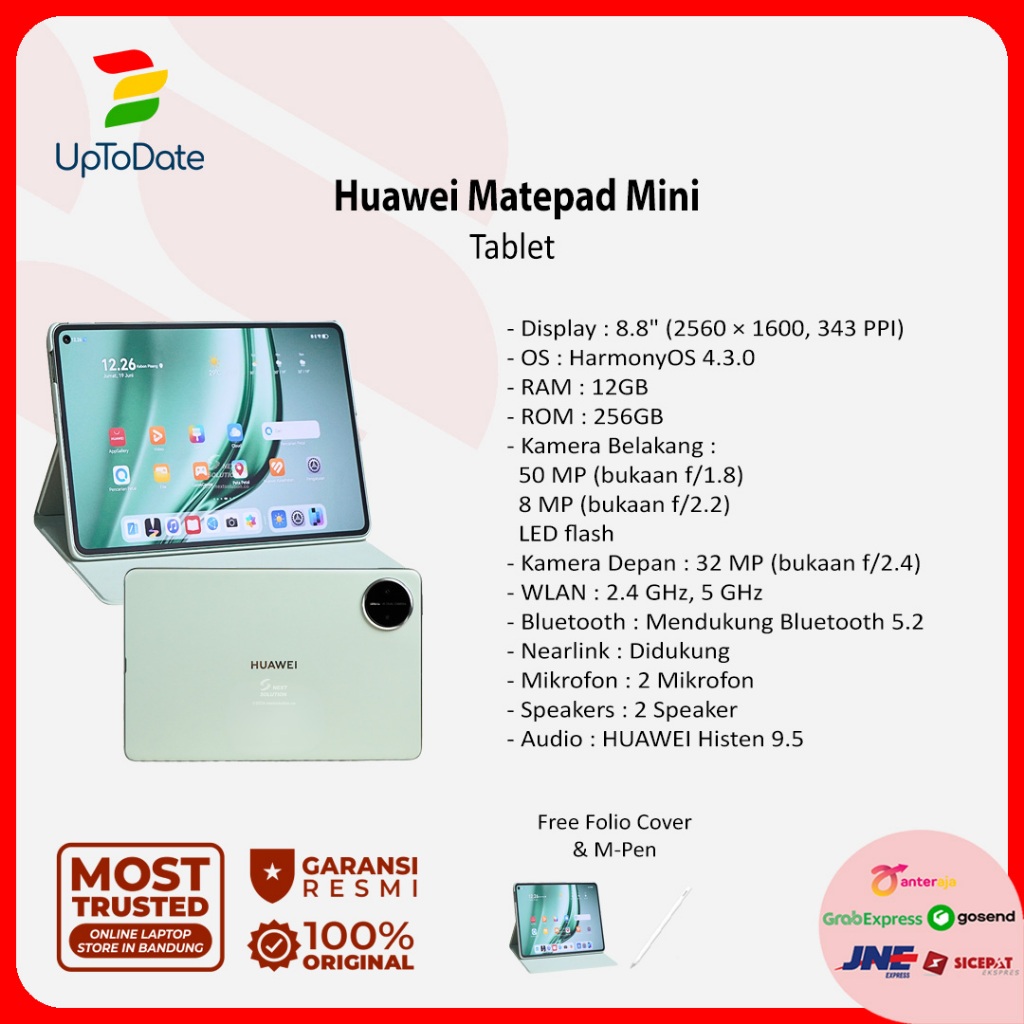 Huawei Matepad Mini 8.8" Papermatte  OLED 12/256GB WPS PC Level - Garansi Resmi