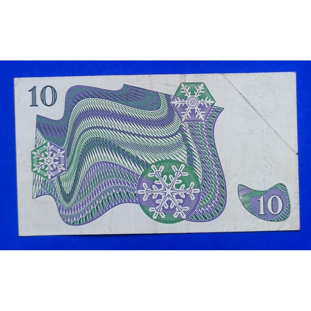 UANG KERTAS SWEDIA 1O KRONOR