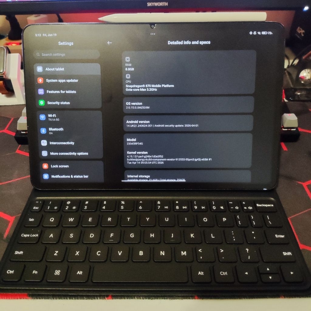 Xiaomi Pad 6 8/256 Snapdragon 870 Fullset Termasuk Box