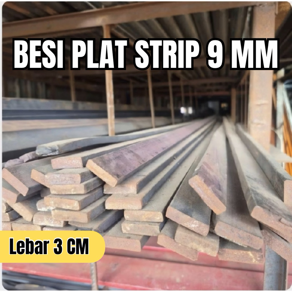 Plat Strip Tebal 9 mm Lebar 3 cm | Besi Plat Strip