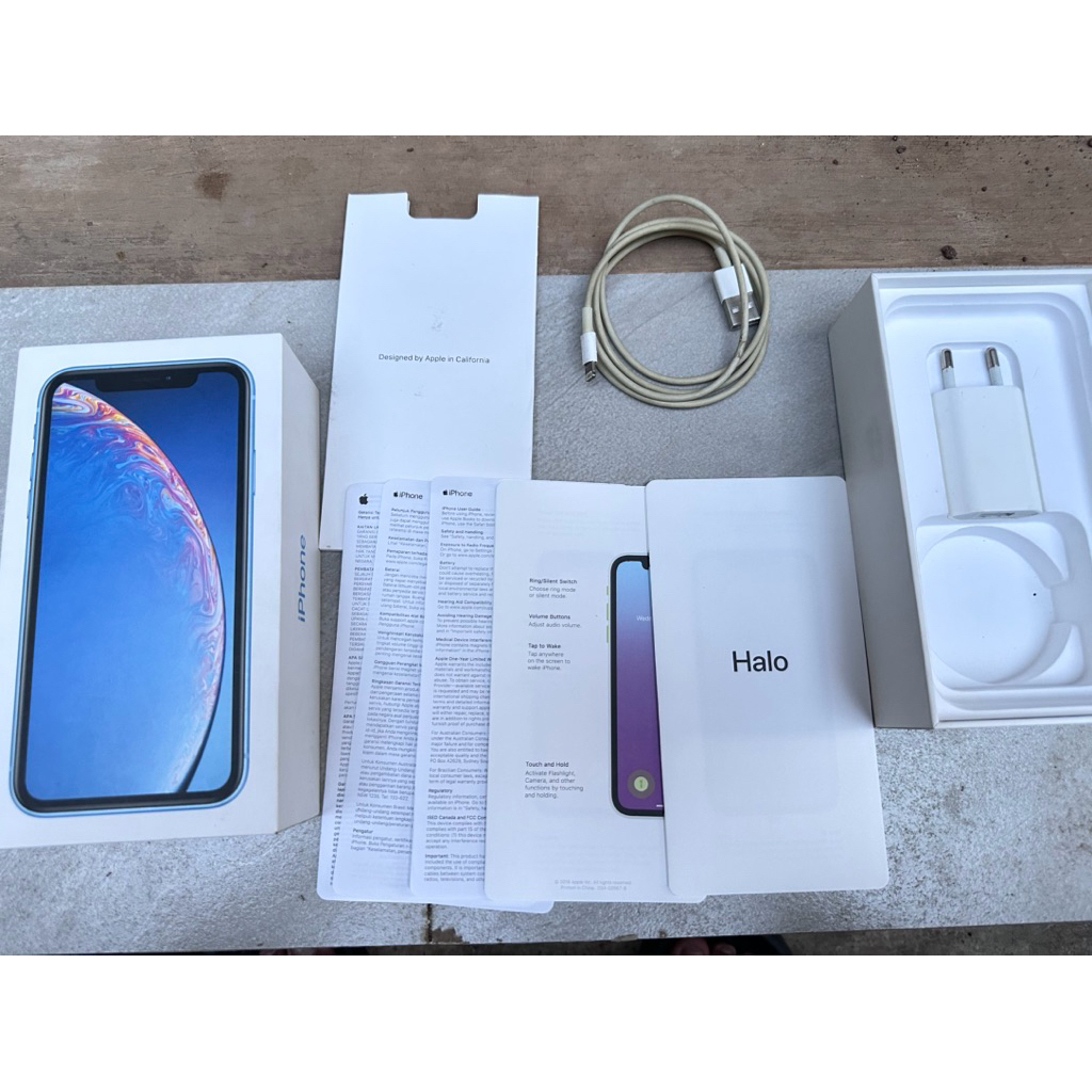 Dus box iphone Xr original ibox 64gb Blue