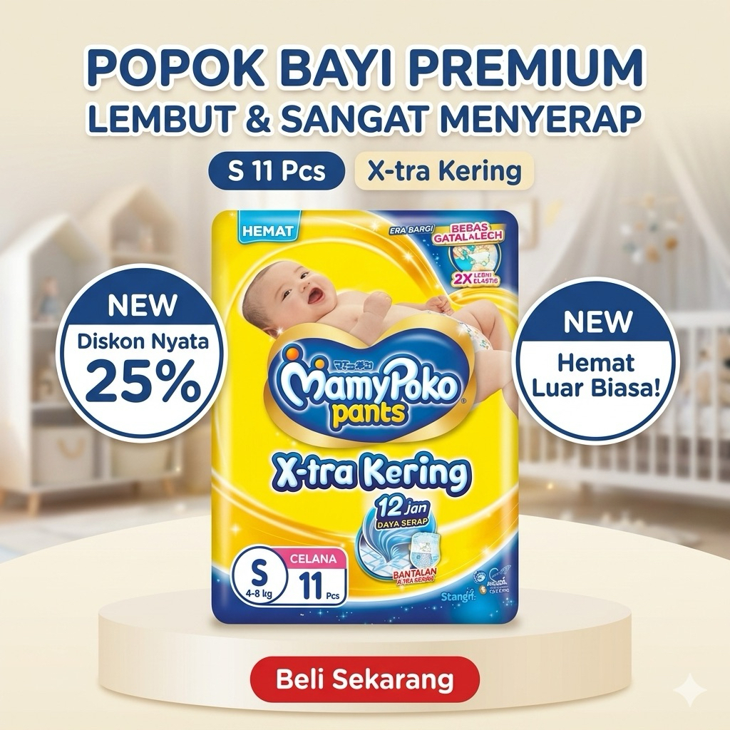 MAMYPOKO PANTS S11 1BALL 11PCS UKURAN S11