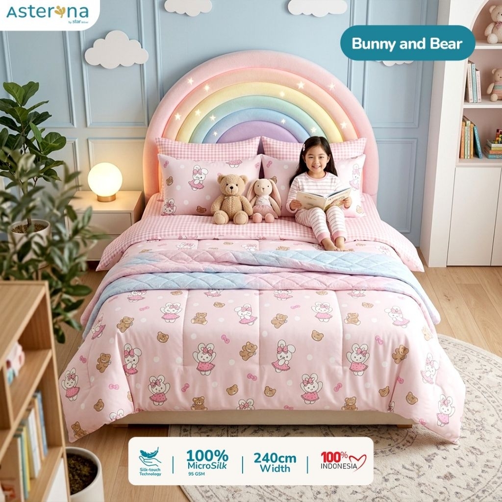 Sprei anak motif bunny and bear sinchan dress up ukuran paling lengkap sprei set sprei homemade spre