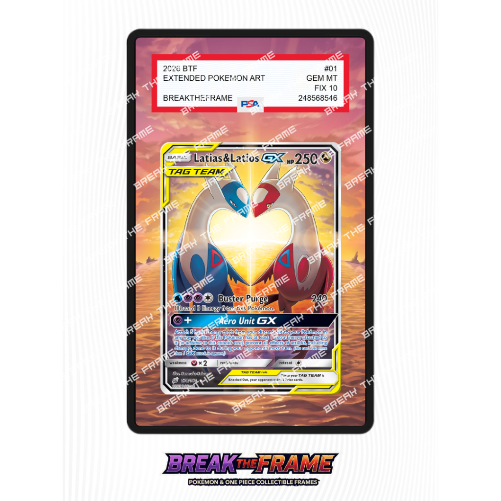 Latias & Latios GX - Team Up #170 - Extended Art Pokemon TCG for Slab Guard / Slab Sleeve