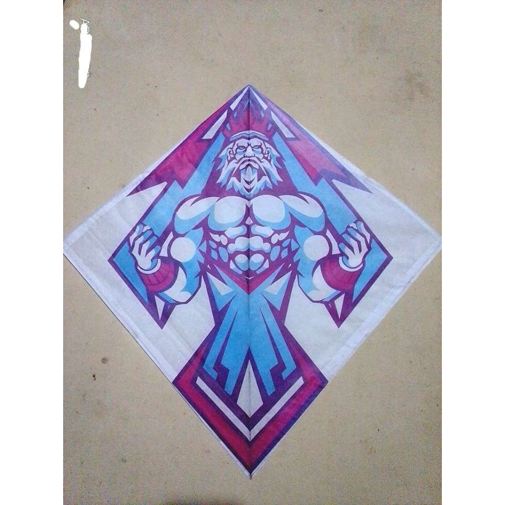 Layangan kertas bermotif 100 pcs