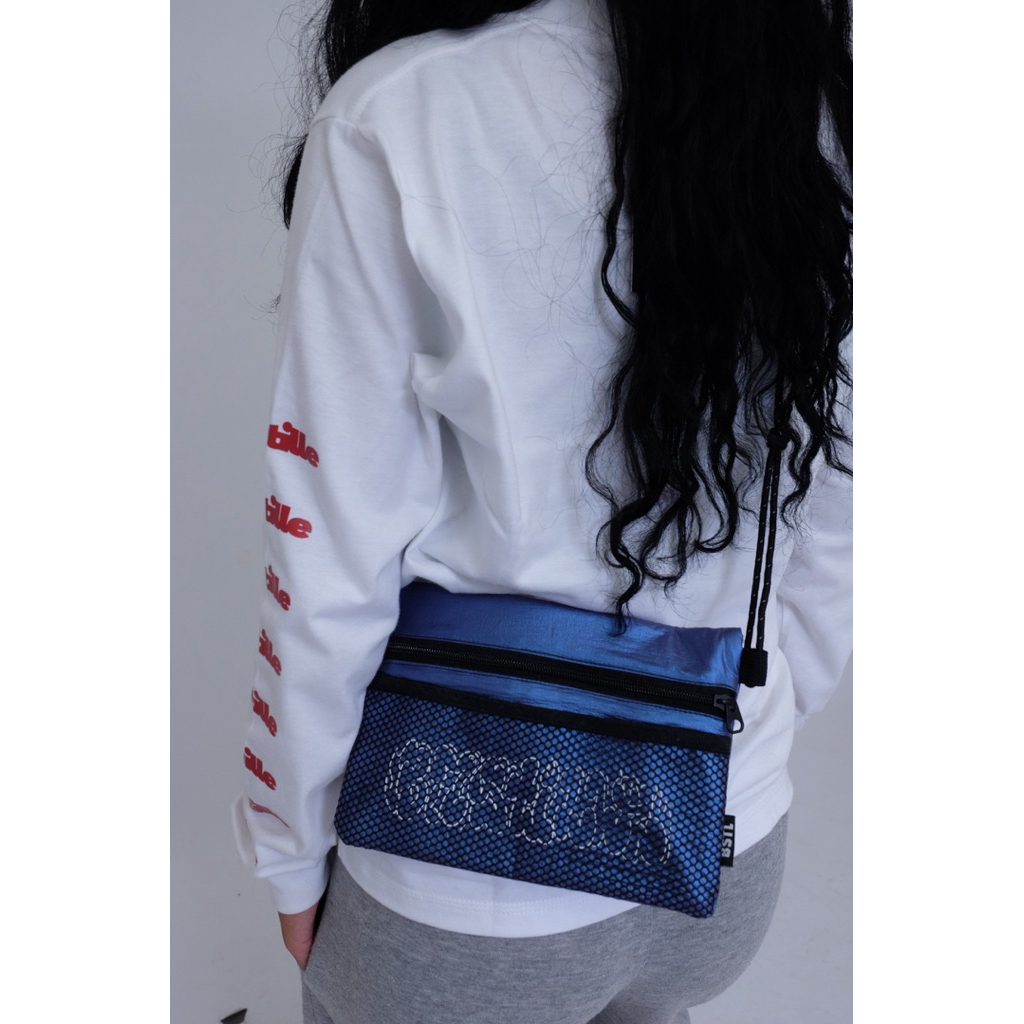 Bastillebrand Sling bag Hologram blue | Grafiti | Tas selempang | Tas kacer | Tas sekena | Reflektif