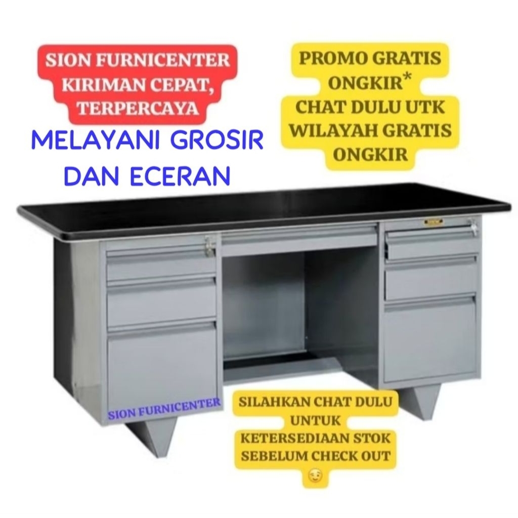 meja tulis besi brother B 802 / meja kantor besi brother B802 / meja besi / meja kantor brother / me