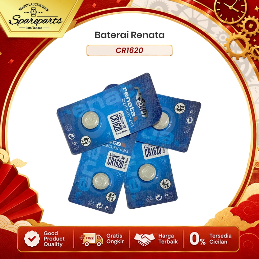 Baterai RENATA CR1620 CR 1620 Battery RENATA CR1620 CR 1620 Batre RENATA CR1620 CR 1620 Original