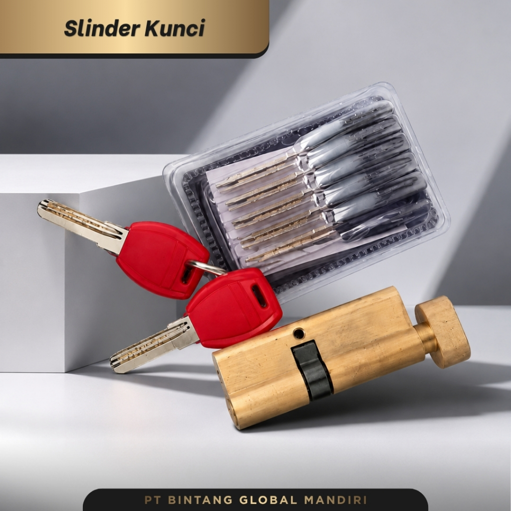 IPB - Silinder Kunci Set buat Pintu Baja Silinder Kunci Tanggung Tengah | Silinder Kunci Rumah | Sil