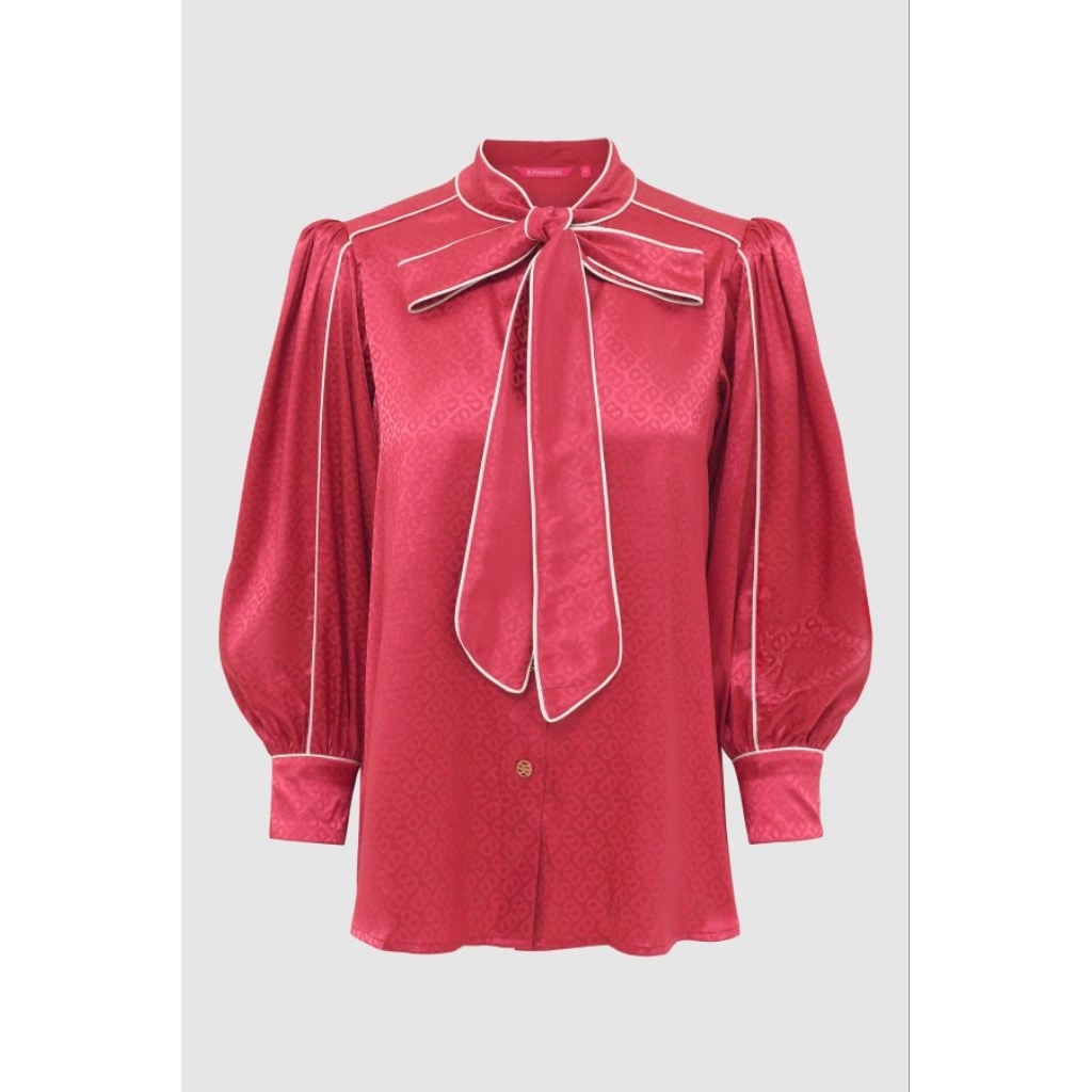 Tapis Monogram Shirt Red Buttonscarves