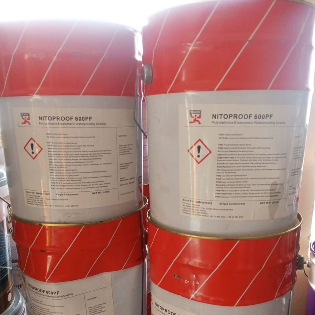 Nitoproof 600PF Fosroc/ Memran Liquid Waterproofing Elastis Cocok untuk Dak Beton