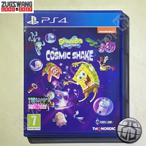 SPONGEBOB SQUAREPANTS THE COSMIC SHAKE kaset game bd ps4 ps playstation 4 2nd bekas second used preo