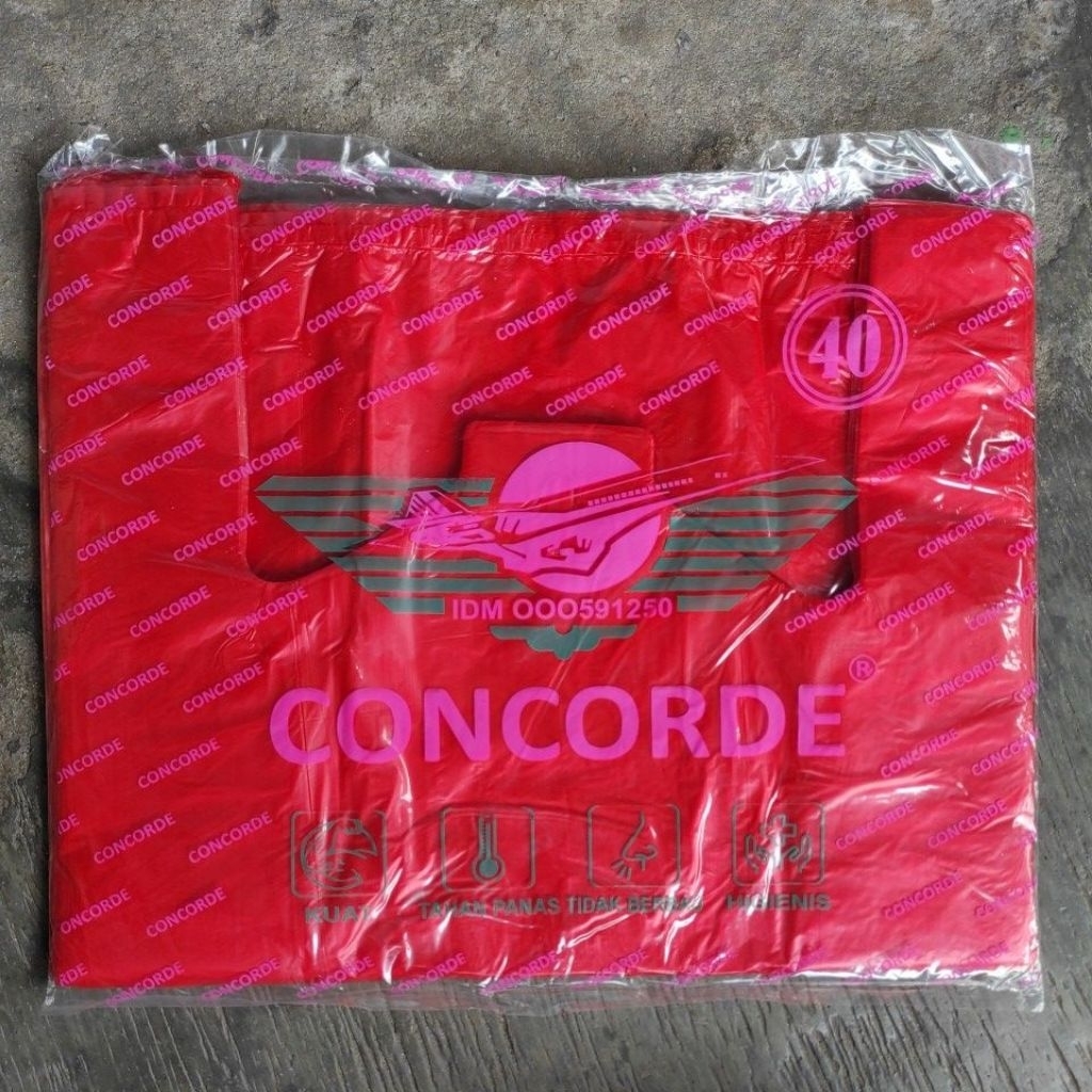 hd 40 merah concord isi 40 lembar, kantong kresek
