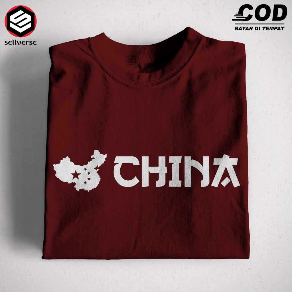 China / Kaos / Pakaian / Baju / T-Shirt / Murah / Kekinian / Keren / Distro / Pria / Wanita / COD