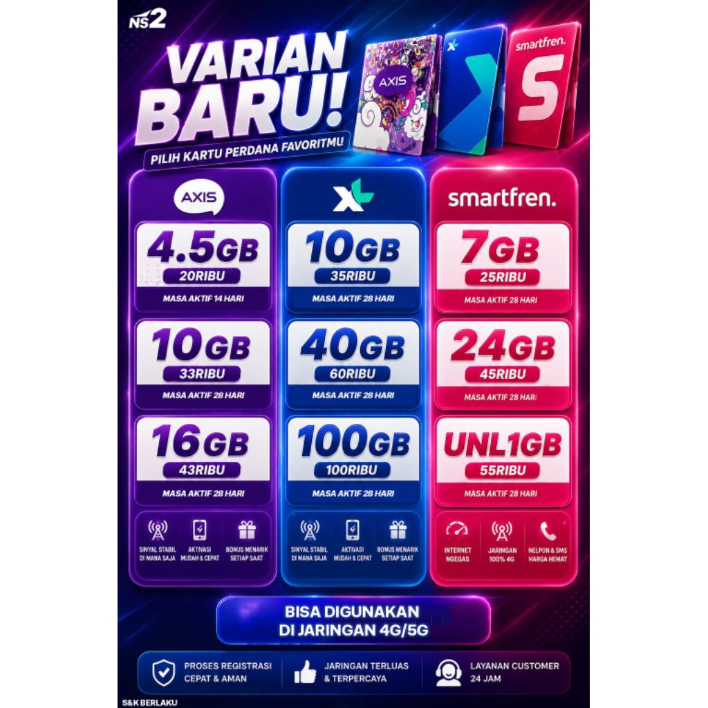 Kartu Perdana Smartfren + kuota internet