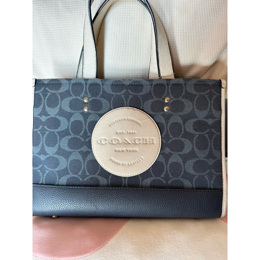 Preloved Ori Coach Dempsey Tote C2826 | Denim Jacquard 1000% ori