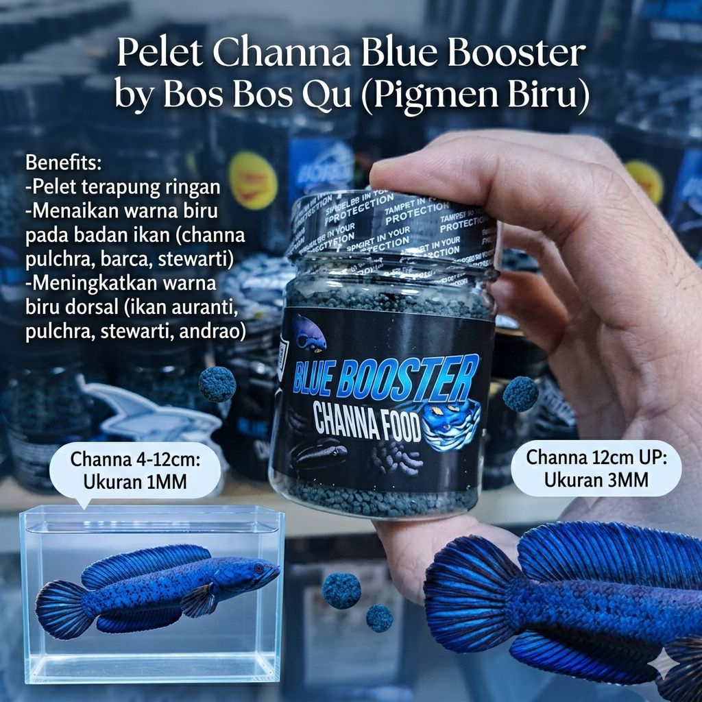 Pelet Channa Blue Booster by Bos Bos Qu (Pigmen Biru)