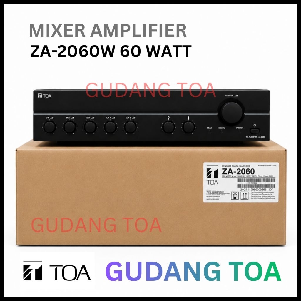 ZA-2060 POWER MIXER AMPLIFIER TOA ZA 2060 AMPLI TOA 60 WATT