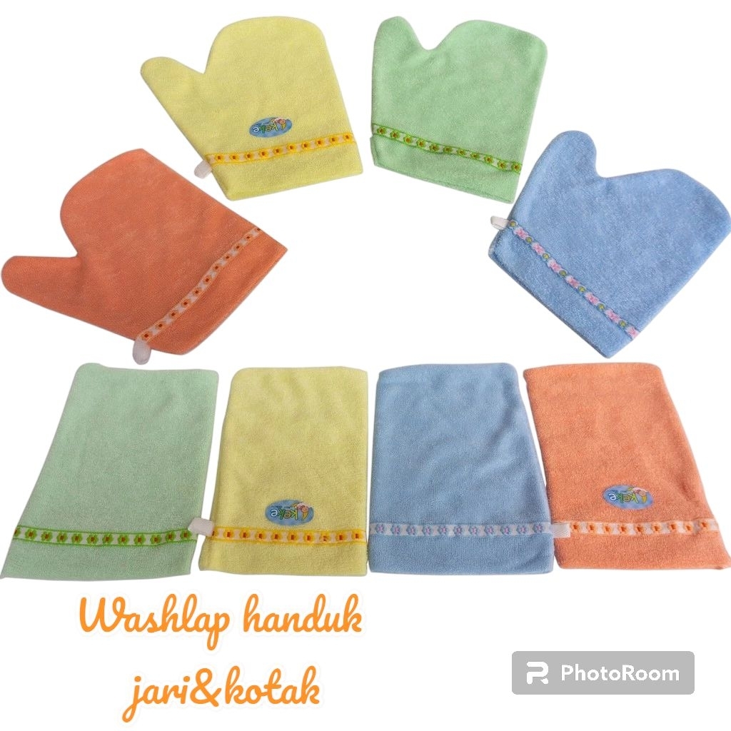 Washlap Bayi Jari Handuk Lembut-Washlap Handuk Mandi Bayi-Washlap Lap Mandi Bayi
