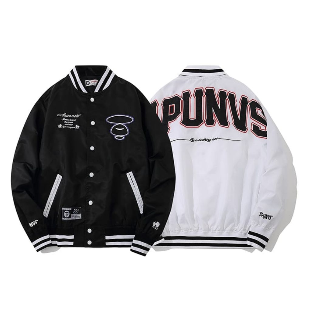 Bape Apunvs Back Logo Bomber Jacket Aape