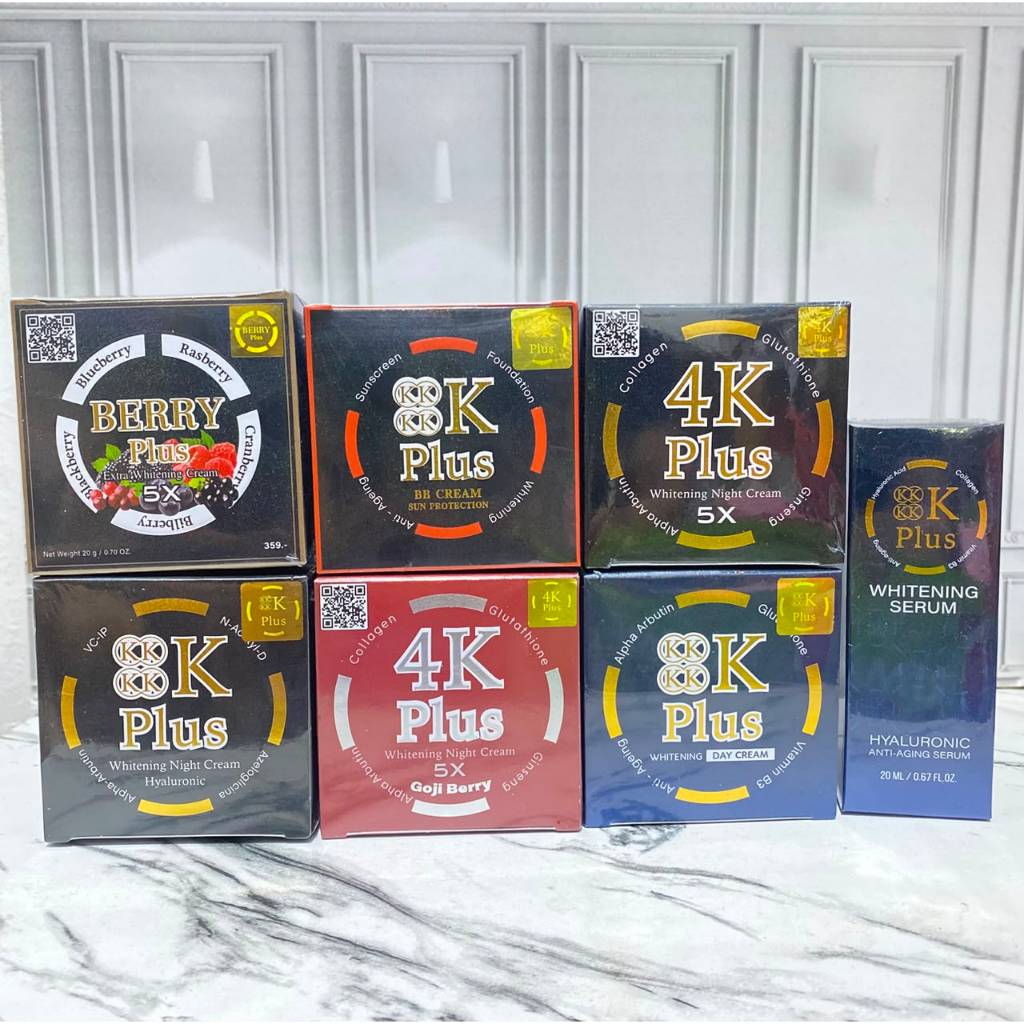 4K PLUS WHITENING CREAM 5X / 4K GOJIBERRY / 4K BERRY PLUS / 4K DAY CREAM / 4K BB CREAM