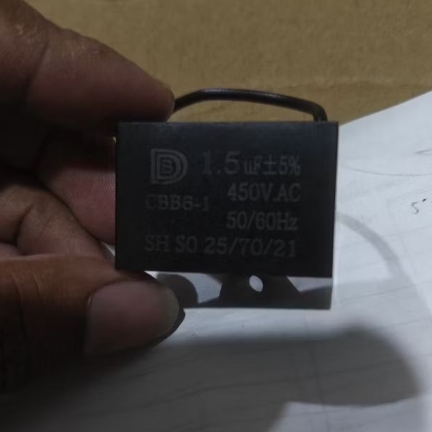 KAPASITOR KIPAS 1,5UF Kapasitor kipas angin 1,5uf 450v