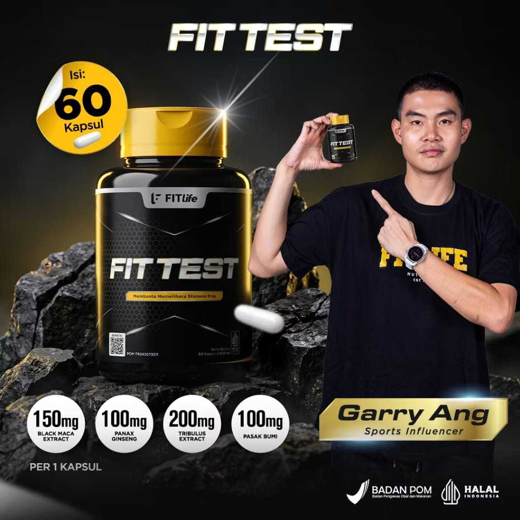 FITlife - FITtest 60 Kapsul 600mg Testobooster Testosteron Tribulus Supplement Pria
