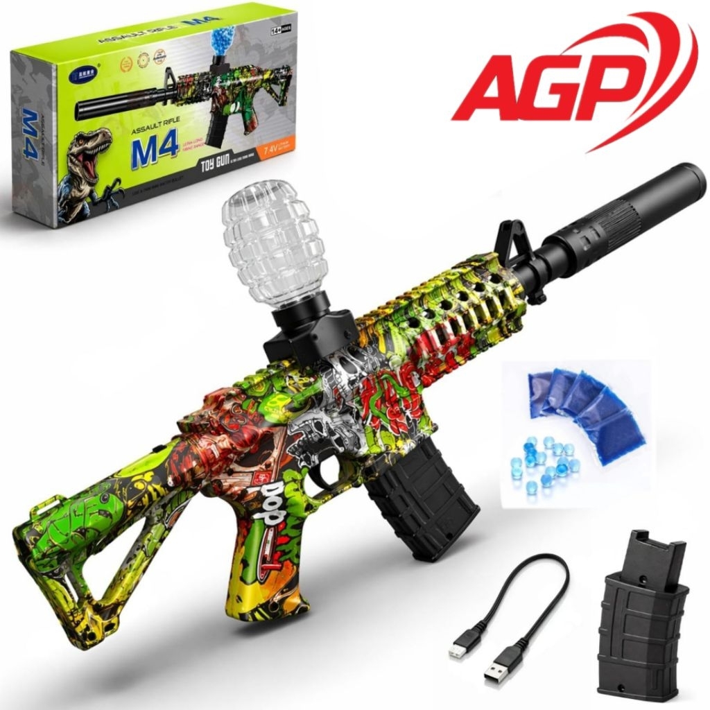Mainan Pistol Senapan Tembakan Water Gel Blaster Ball Elektrik M4 MP5 M416 AK47 Baterai Cas 7.4 V
