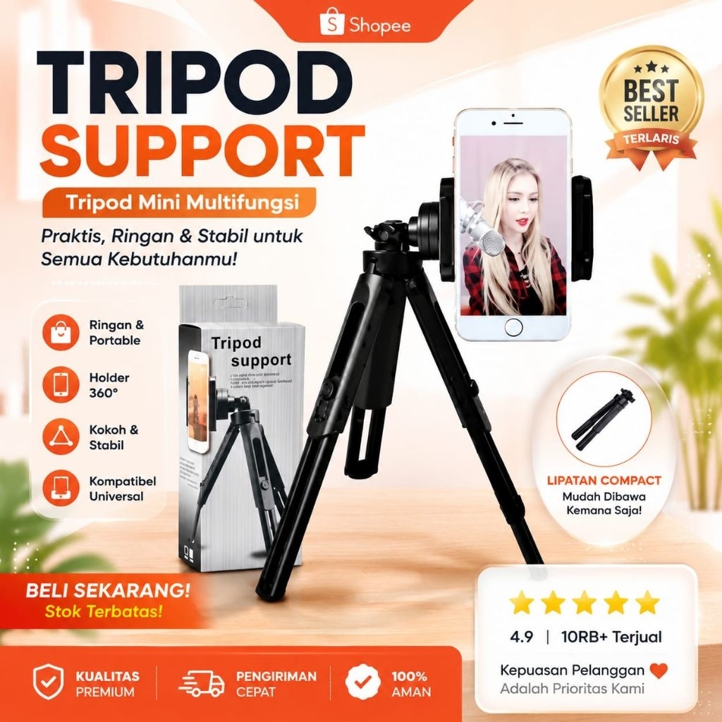TRIPOD HP MINI PENYANGGA HP TRIPOD SUPPORT PHONE MURAH