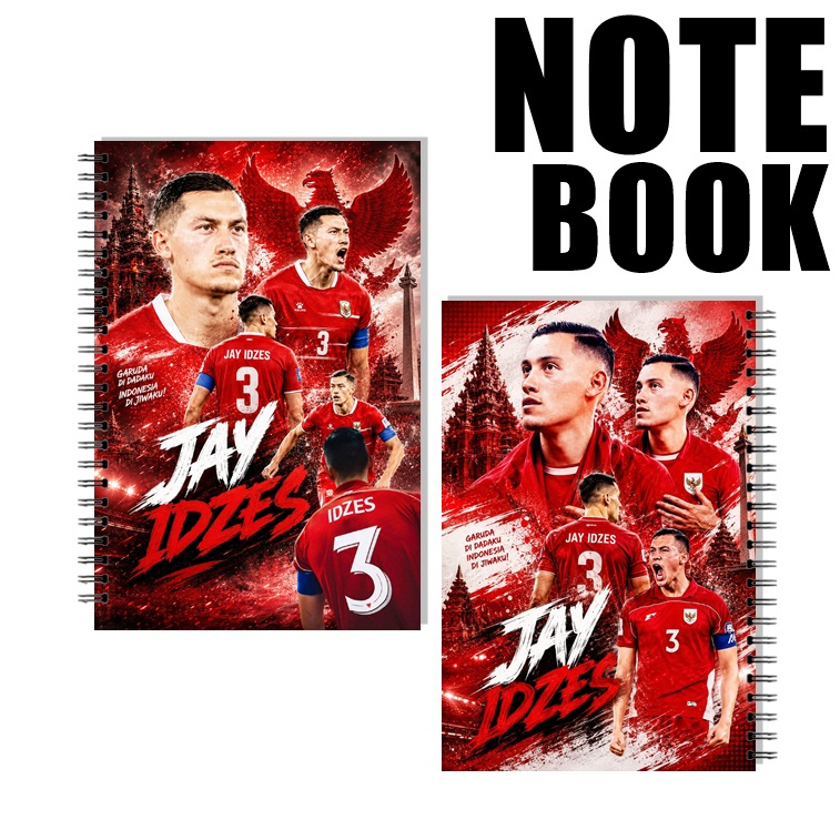 Notebook Jay Idzes Timnas A6 Buku Timnas Jay Idzes Timnas Indonesia