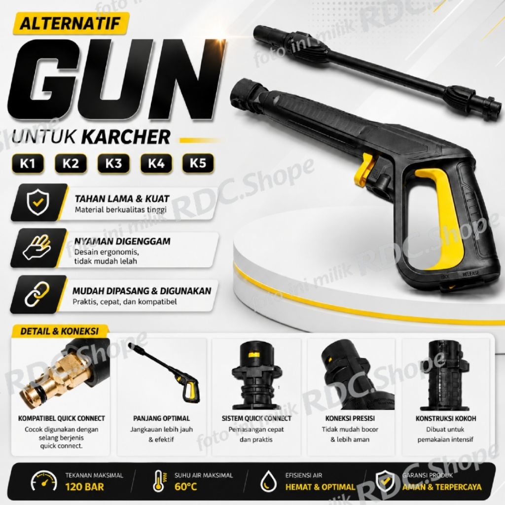 Alternatif Gun Untuk Karcher K2/K1/K3/K4/K5. Gun Untuk Karcher K1 Gun Karcher K2 . Gun karcher K3