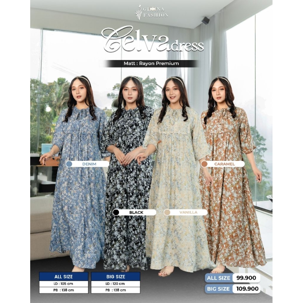 Celva Dress ORI By Ghina Fashion