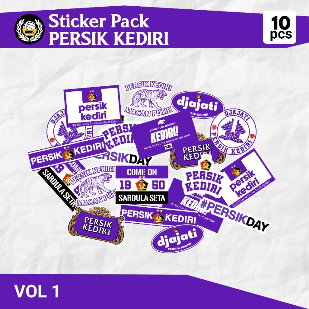 Sticker Pack Persik Kediri | VOL 1 Macan Putih