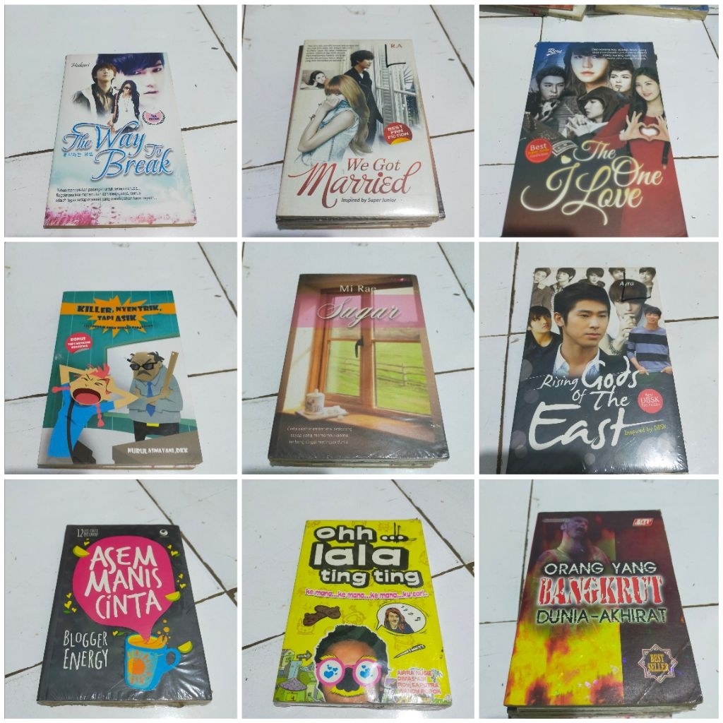 Novel Gila tapi masuk akal / Orang yang bangkrut dunia akhirat / Asem manis cinta / Ohh lala ting ti