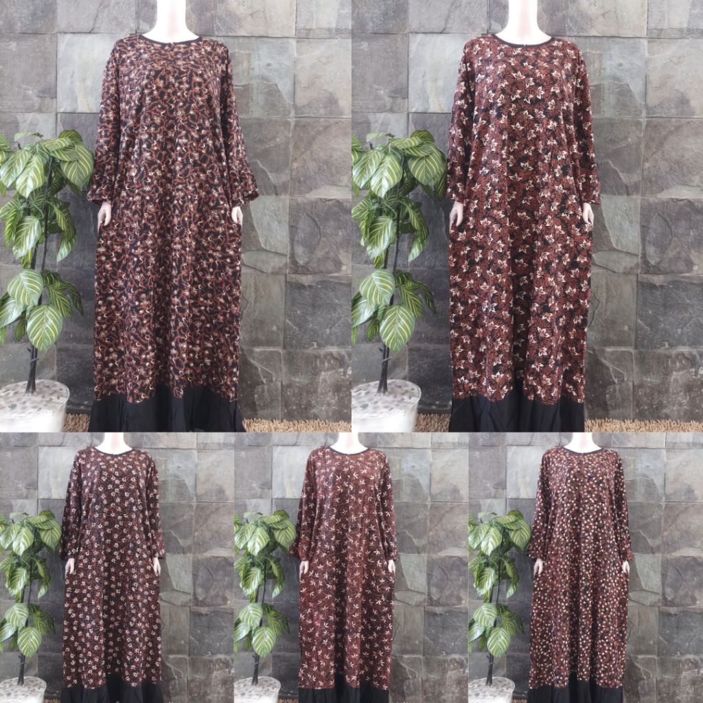 Daster Jumbo Lengan Panjang Busui Friendly Rayon Premium Batik Qonita Ori | Radita