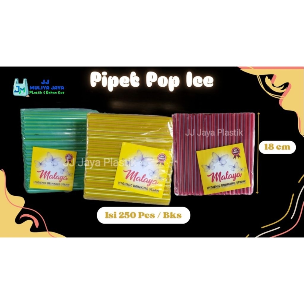 Pipet POP ICE Warna Warni (Pack : +/- 250 Pipet)