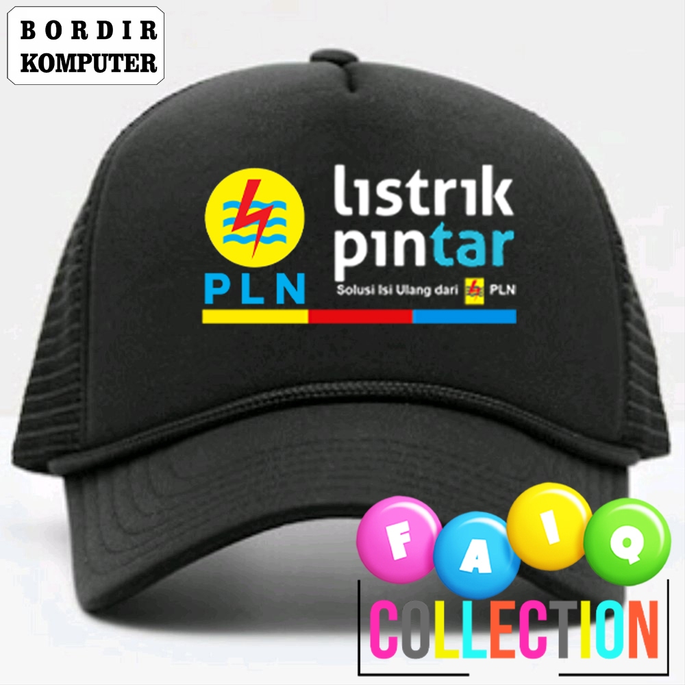 TOPI TRUKER - TOPI JARING - TOPI BASEBALL LISTRIK PINTAR PLN BORDIR KOMPUTER AGOSTORE