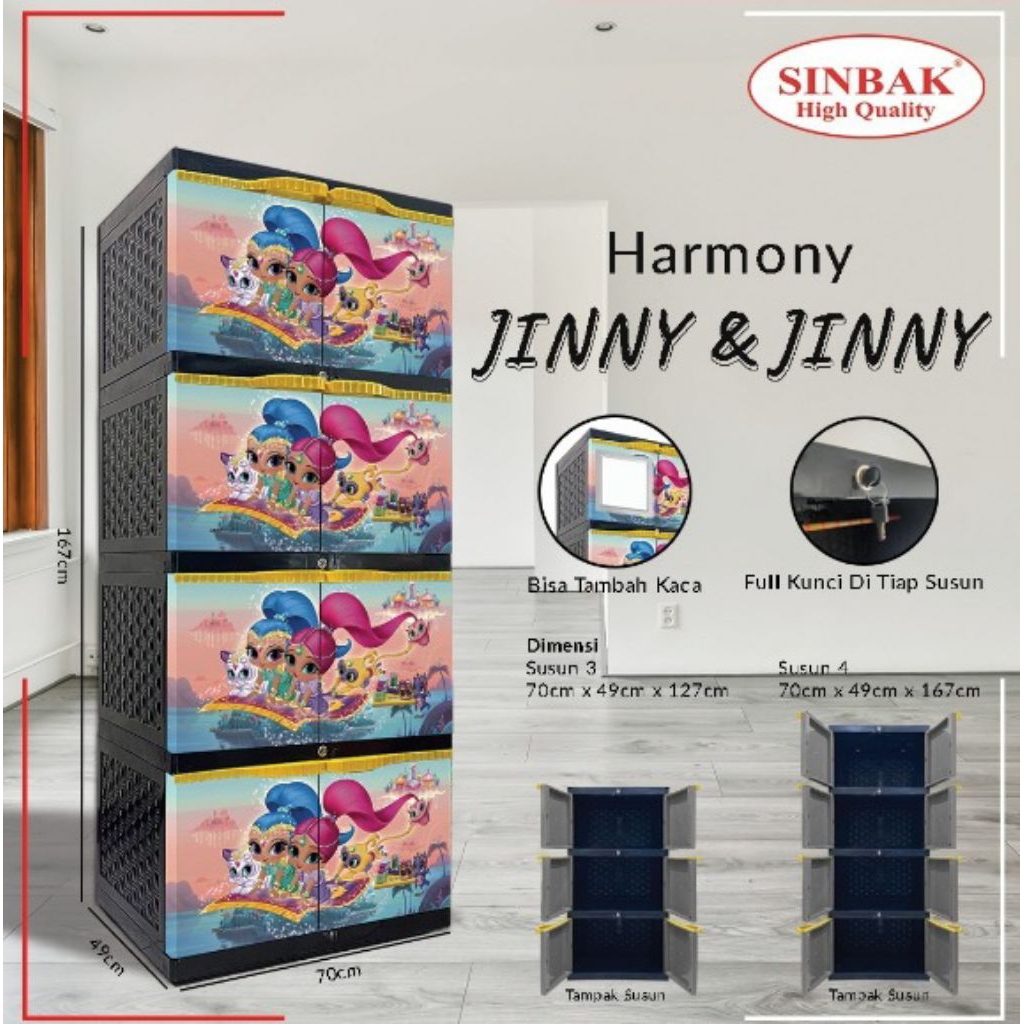 READY SUSUN 3 lemari sinbak harmony s3 jinny &  jinny