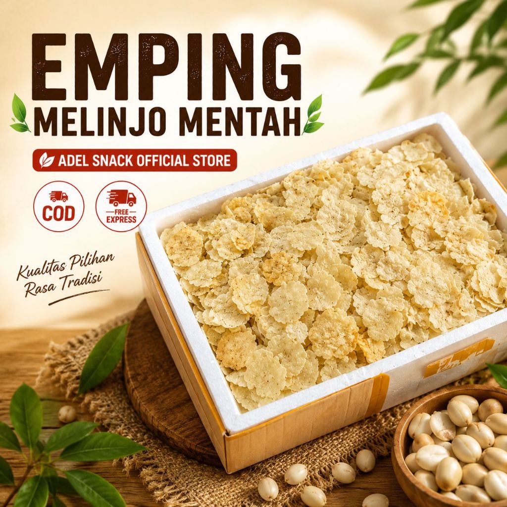 (1 KG Emping Mentah) Emping Melinjo Asli Mentah Emping Mentah Emping asli tanpa campuran tanpa penga