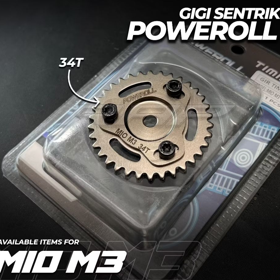 GIGI SENTRIK MIO M3 MIO LAMA/SENTRIK GESER MIO FINO/MIO SOUL/MIO M3 34T RACING GIGI TIMING POWEROLL