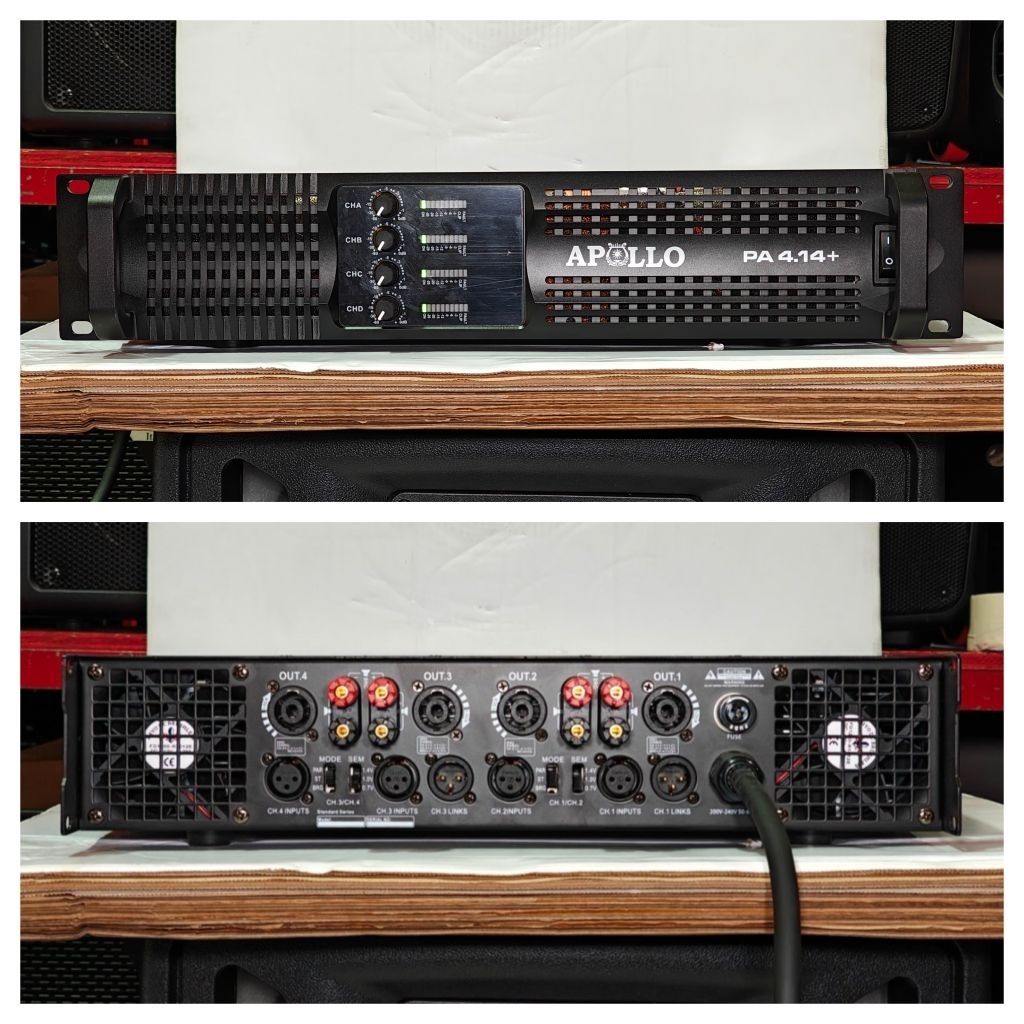 Power Amplifier / Apollo PA4.14+ / Kelas H / 4 Channel / APL PA 4.14+ - 1400W