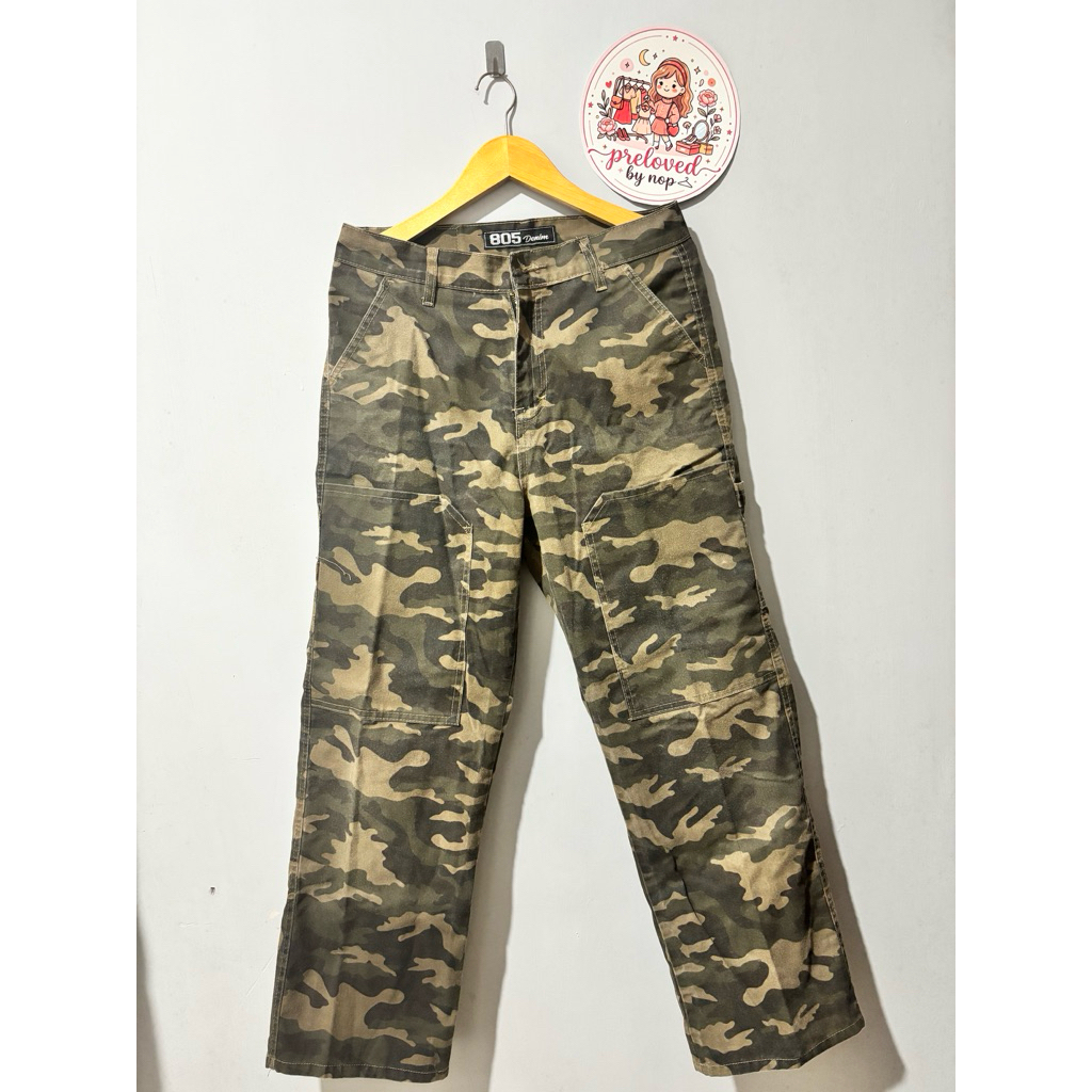 [PRELOVED] Celana Cargo Loreng Army 805 Denim Premium