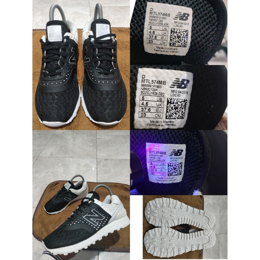 Sepatu Preloved Second Original New Balance NB 574 Reenginered Size 37