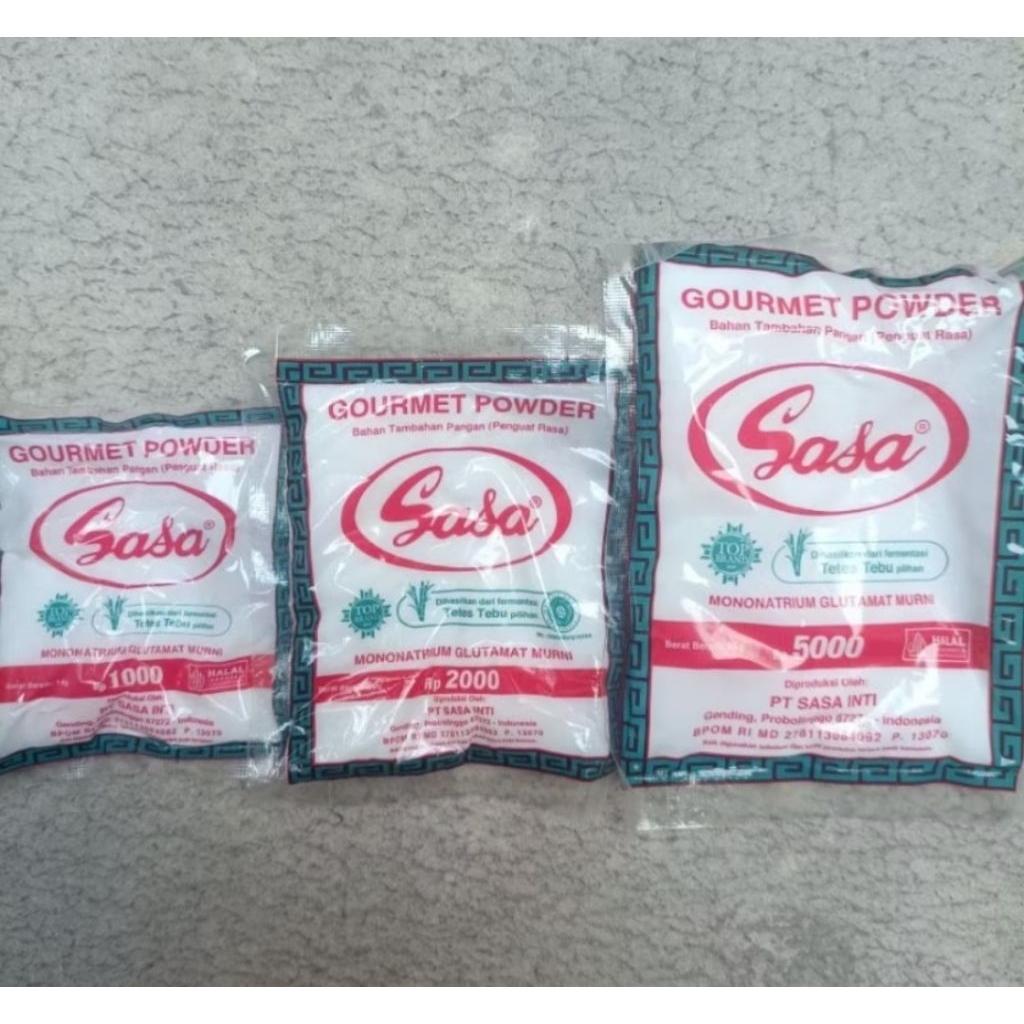 Sasa Gourmet MSG Bubuk 500 Sasa 1000 Sasa 2000 Sasa 5000 Sasa Micin Penyedap Rasa