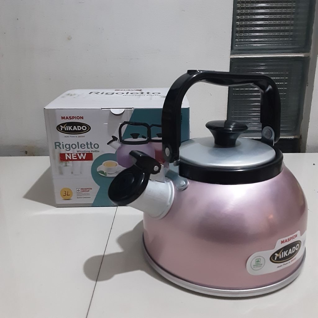 TEKO BUNYI MASPION RIGOLETTO kapasitas 3 liter, teko siul MASPION MIKADO 3 Liter