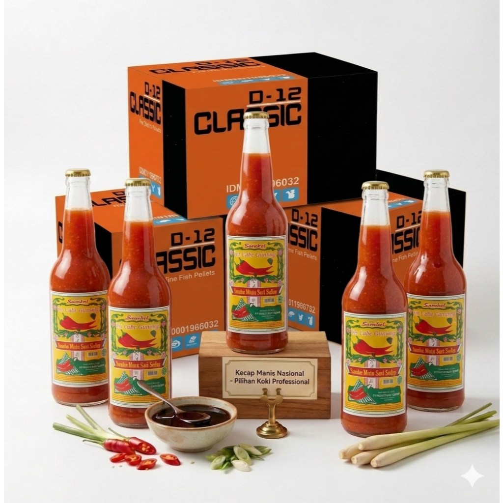 Saos Botol Kaca JBS FLAT Pedas Merah Nasional Clasik Per Dus Tradisional Expert Dome