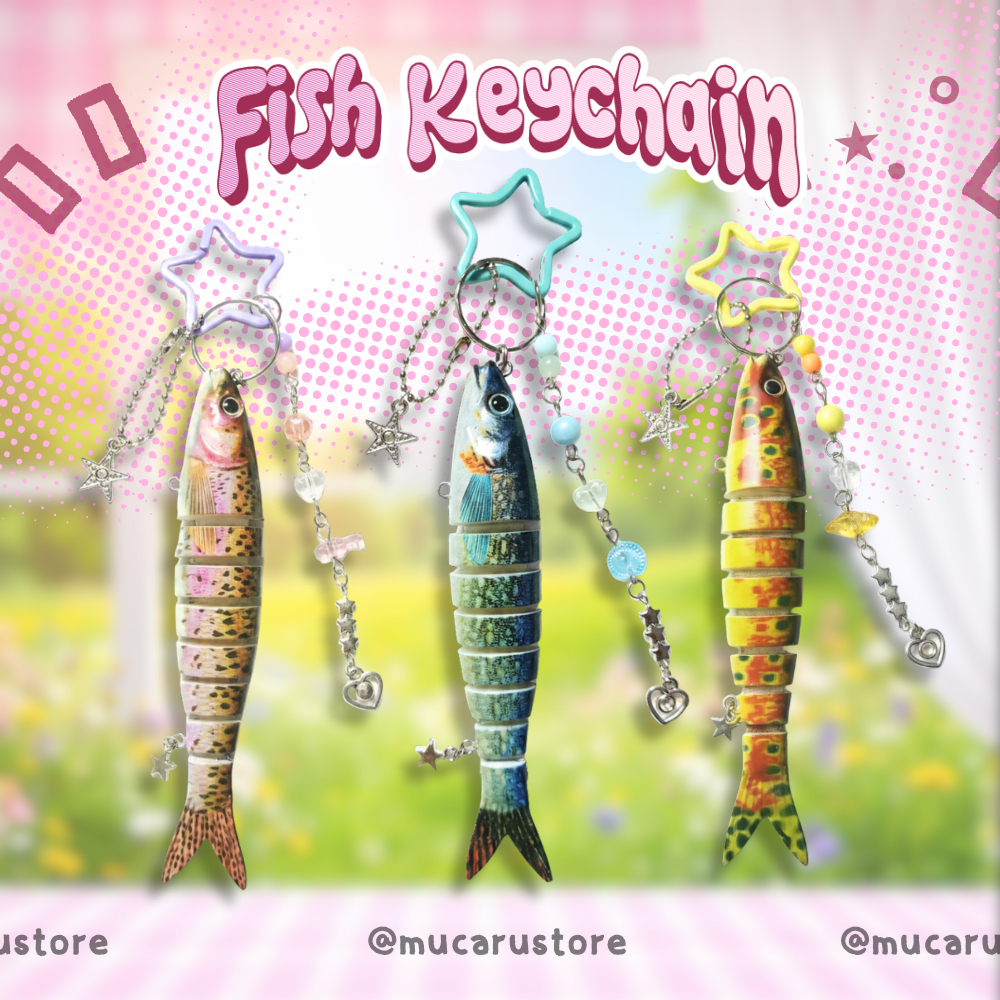Fish Keychain || Fish Trinket || Gantungan kunci ikan || Gantungan tas ikan || Keychain Aesthetic ||