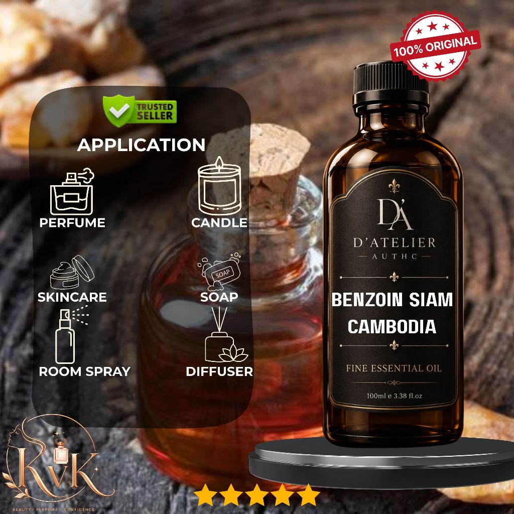 Ultra Strong Benzoin Siam Cambodia Essential Oil 1ml Kemenyan Siam Styrax Tonkinensis Resin Absolute